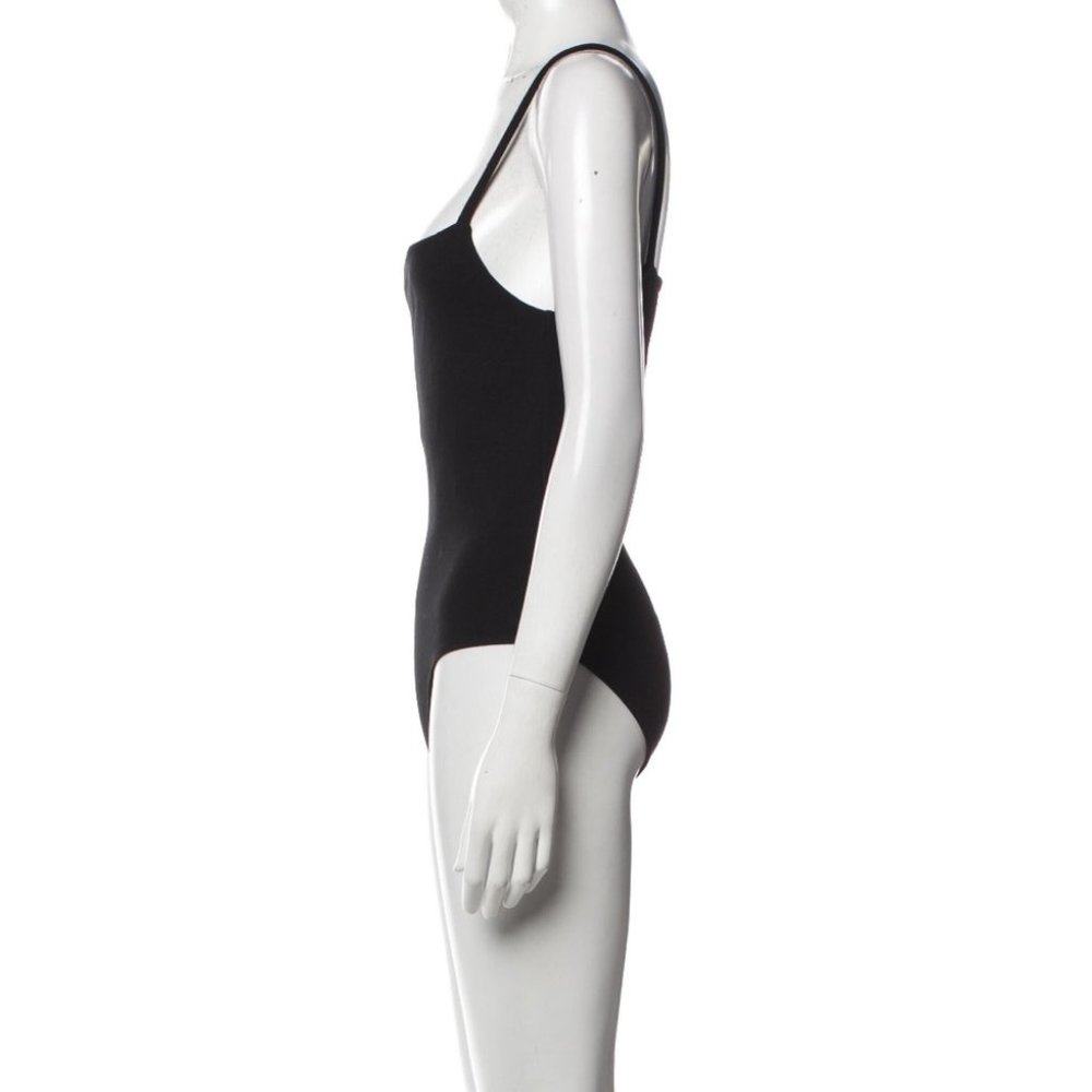 Toteme Slim Strap Bodysuit Square Neck Tank Black L - Picture 8 of 8